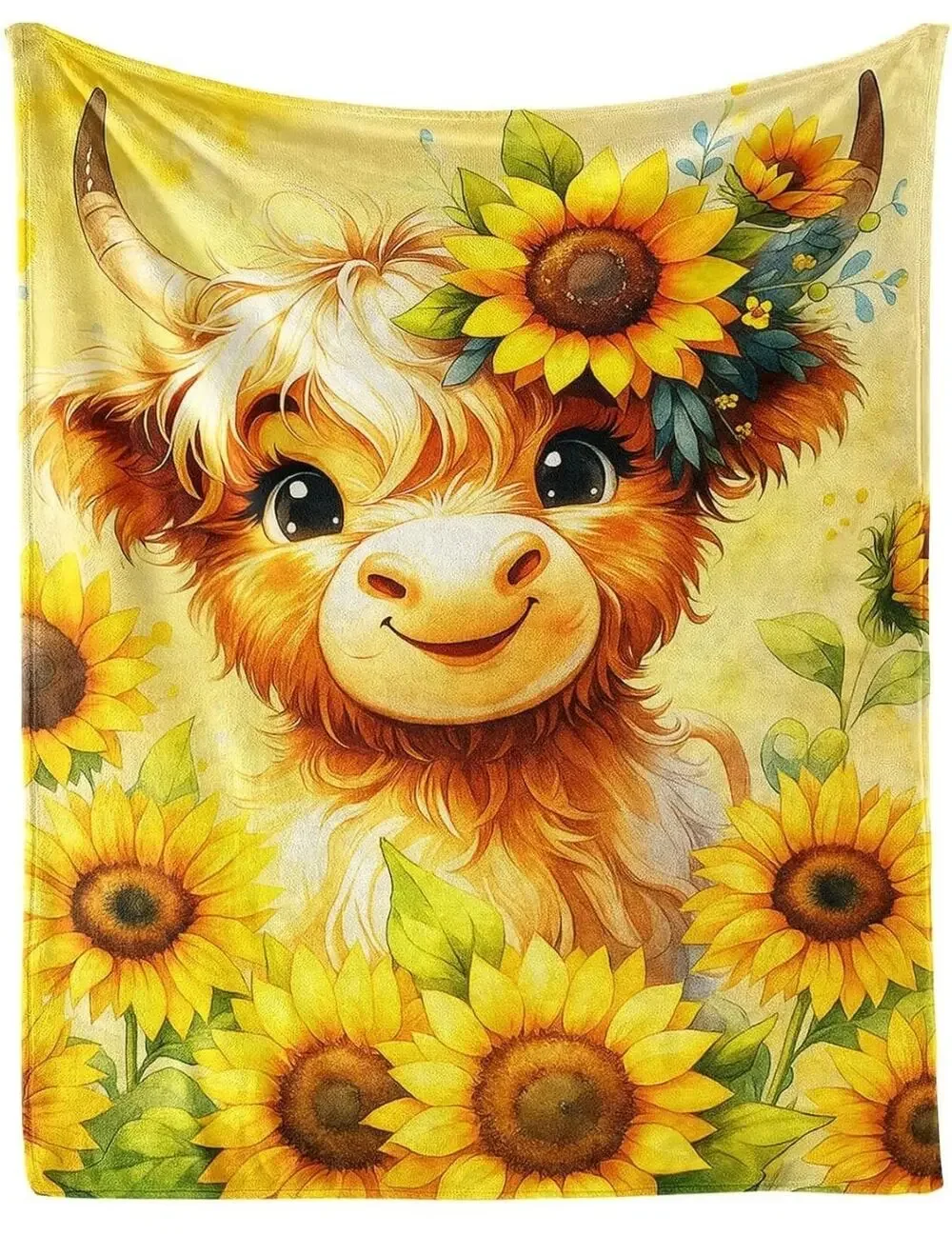 Highland Cow Throw Blanket 50